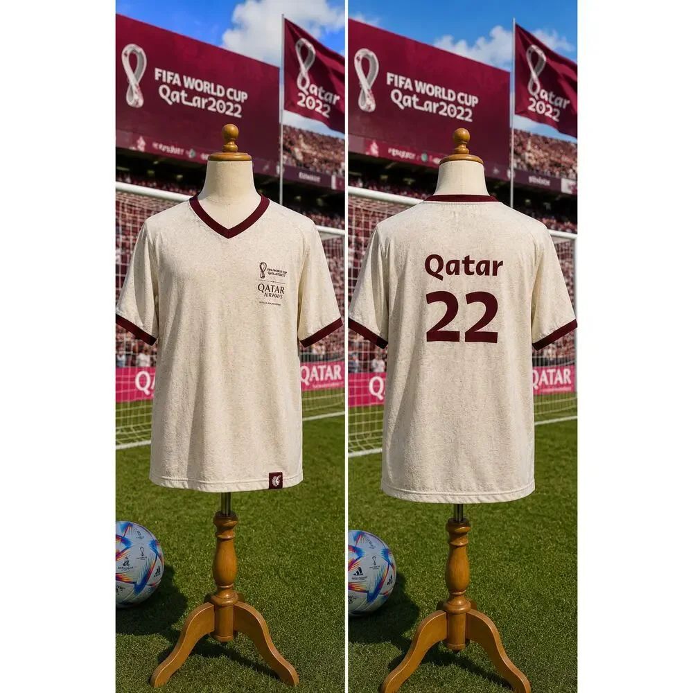Qatar Airways FIFA World Cup 2022 Qatar 22 Soccer Tee Shirt Size L